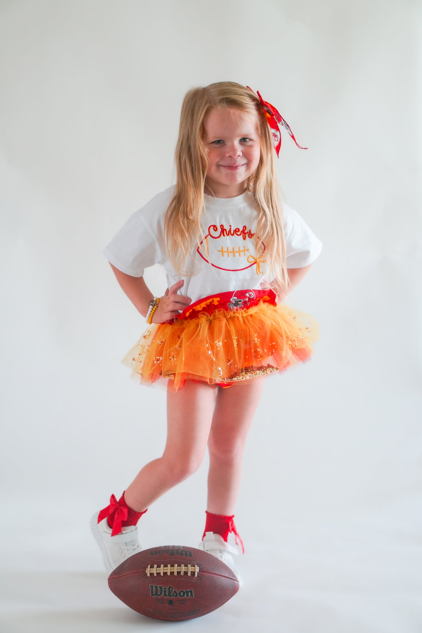 Custom Embroidered Organic Cotton Tee - Football Team Spirit