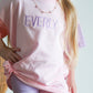Custom Embroidered Colorblock Tee and Biker Shorts Set - Pink & Purple Set