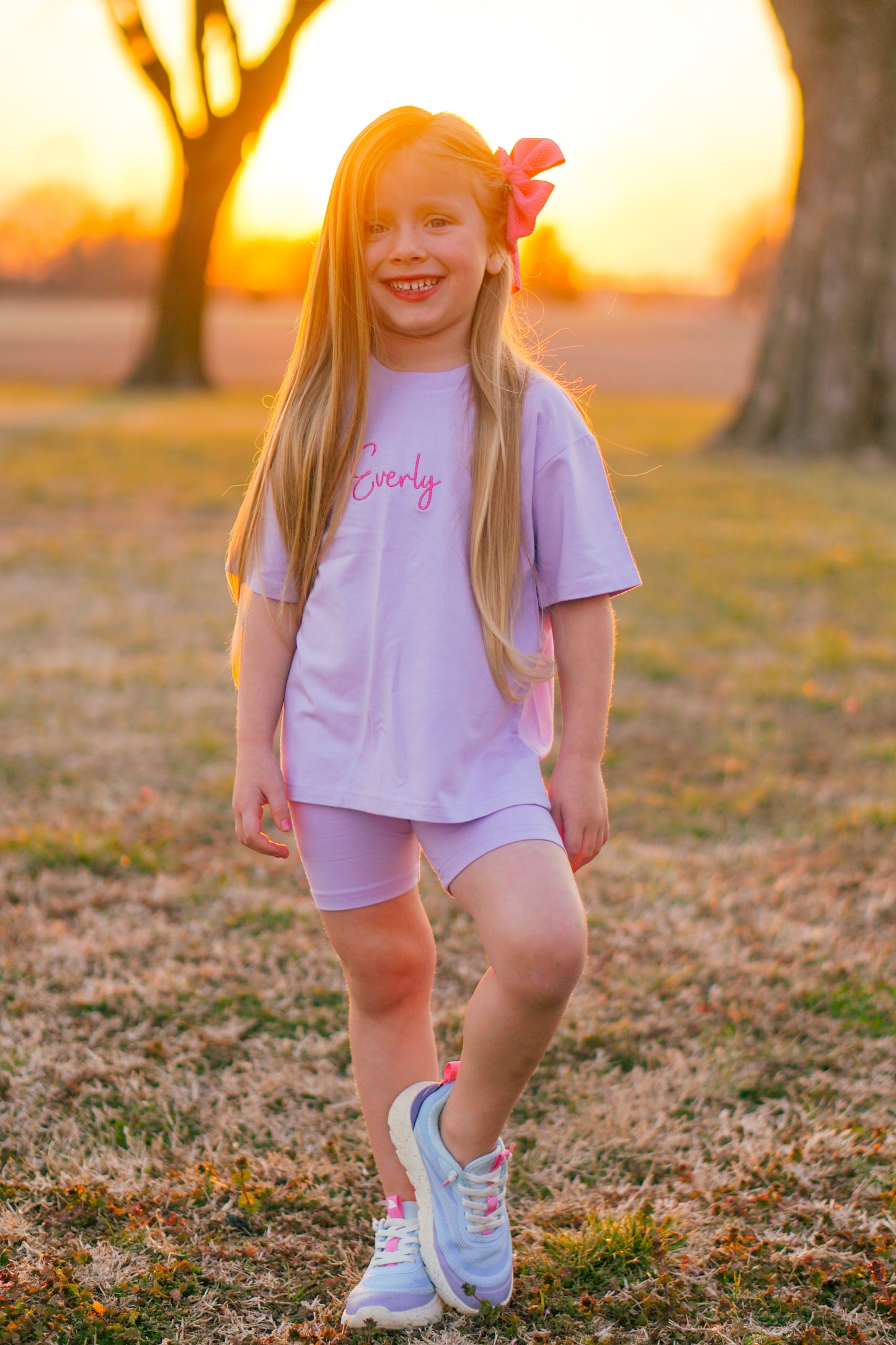 Custom Embroidered Bamboo Tee & Bike Short Set