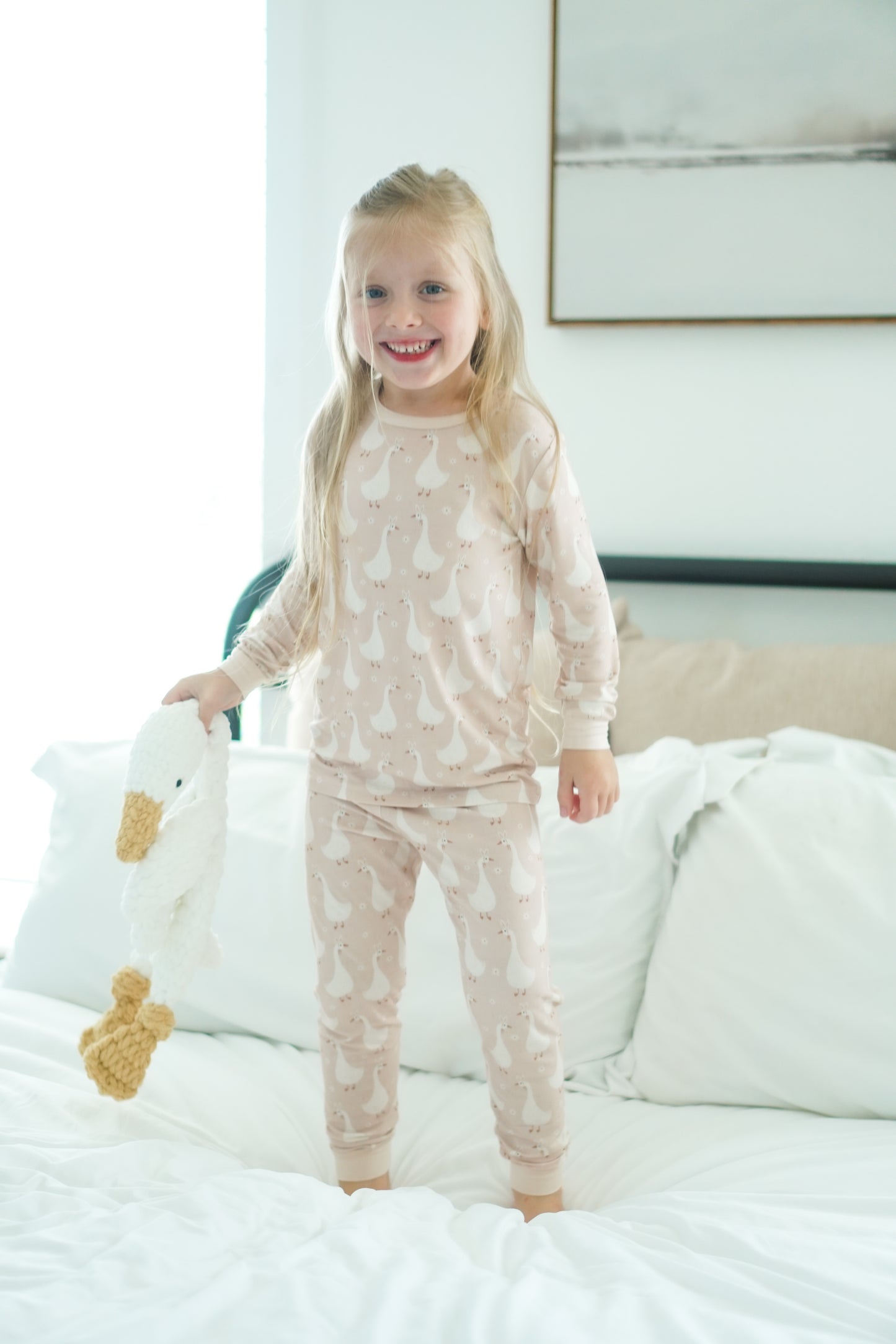 Silly Goose on the Loose 2-teiliges Bambus-Pyjama-Set