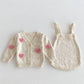 Heart Knit Cardigan Set