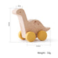 Wooden Montessori Dinosaur Wheel Toy