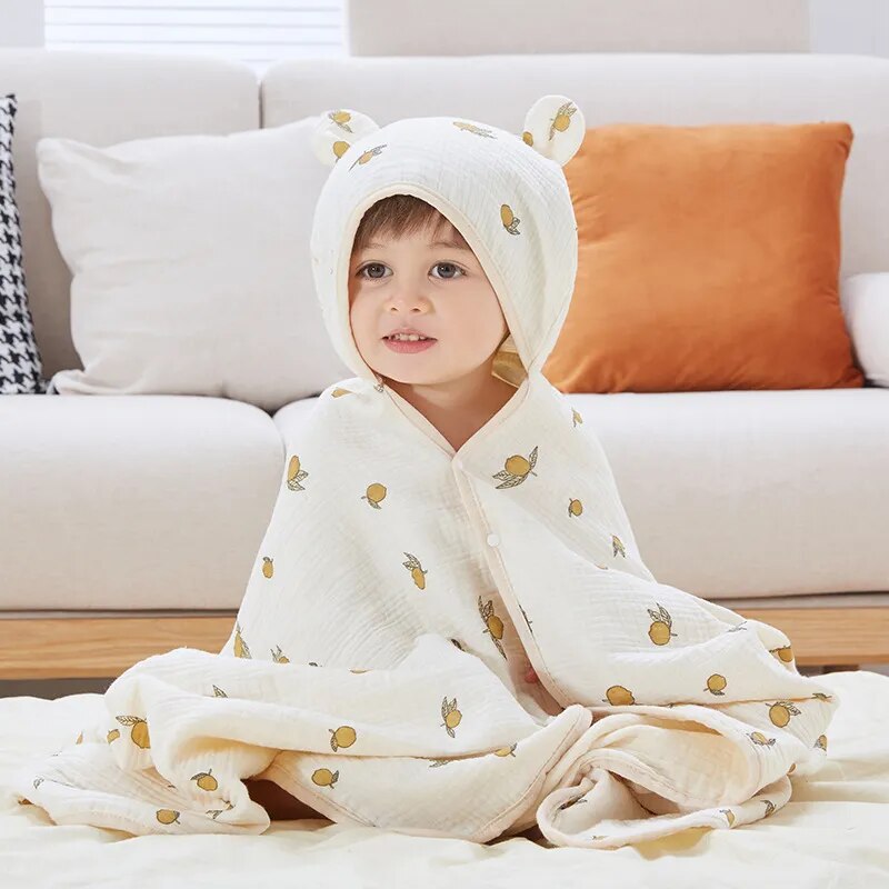 Hooded Cartoon Printed Towel