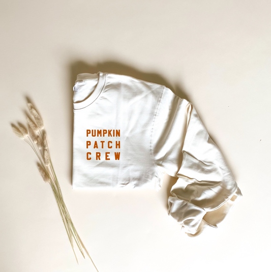 Pumpkin Patch Crew Adult Crewneck - Burnt Orange Design