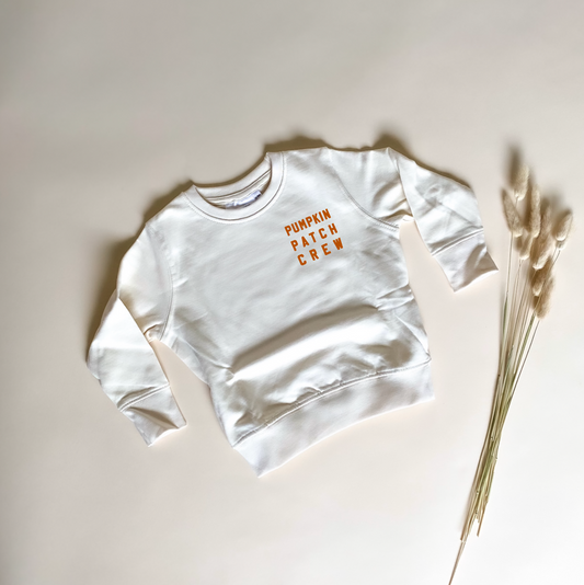 Pumpkin Patch Crew Child Crewneck - Burnt Orange Design