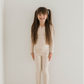Two Piece Bamboo Pajamas | Ribbed Cream