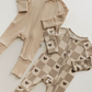 Bamboo Zip Pajamas | Ribbed Cream