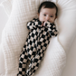 Bamboo Zip Pajamas | Black Checkerboard