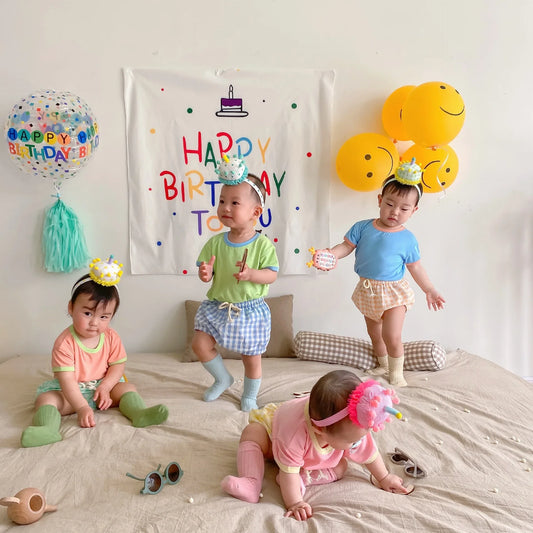 Checkered Playtime Shorts Set