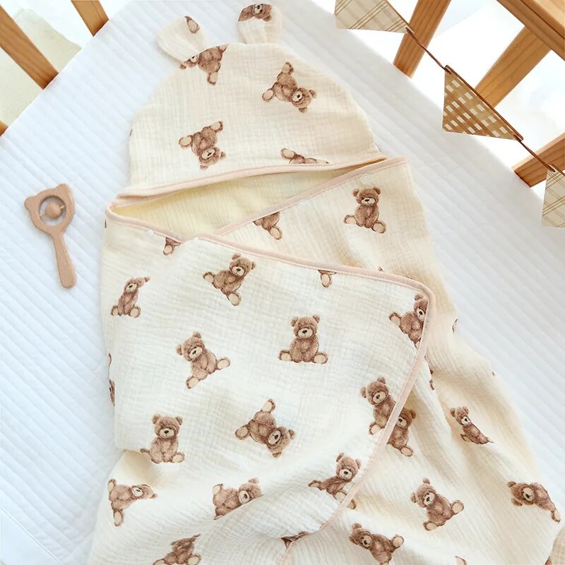 Hooded Cartoon Printed Towel