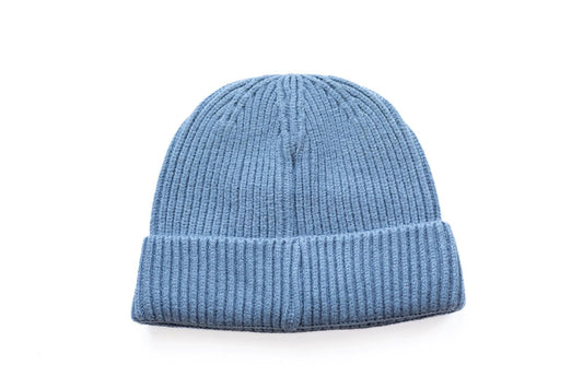 Stormy Blue Smiley Beanie