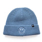 Stormy Blue Smiley Beanie