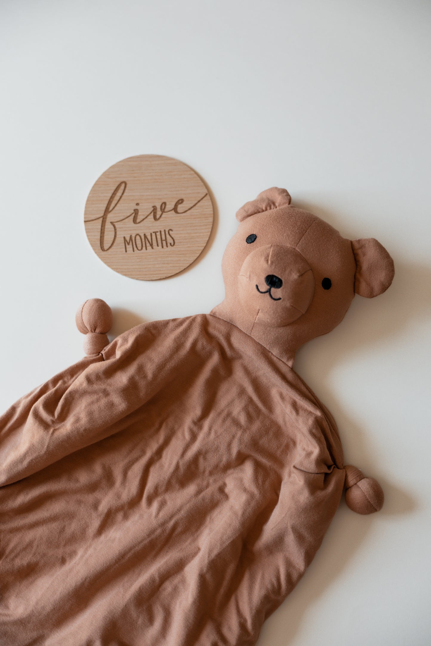 Custom Embroidered Teddy Bear Lovey – Soft Modal Security Blanket | Little Joy Co.