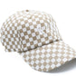 Tan Checker Custom Hat