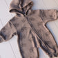 Printed Zip Hooded Jumpsuit