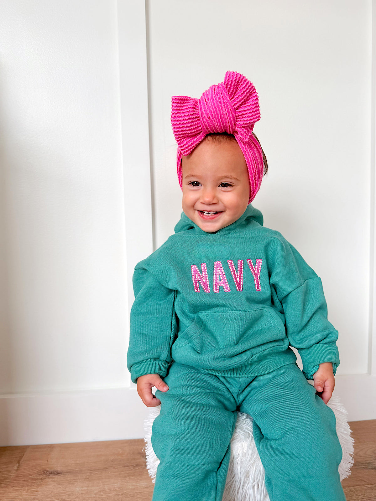 Custom Embroidered Organic Cotton Hooded Jogger Set - Teal