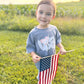 Lace Floral USA 4th of July Oversized Tee or T-Shirt Bubble Romper