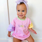 Custom Embroidered Colorblock T-Shirt Romper