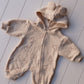 Printed Zip Hooded Jumpsuit