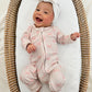 Blushing Bows Ribbed Bamboo Zippy Pajamas