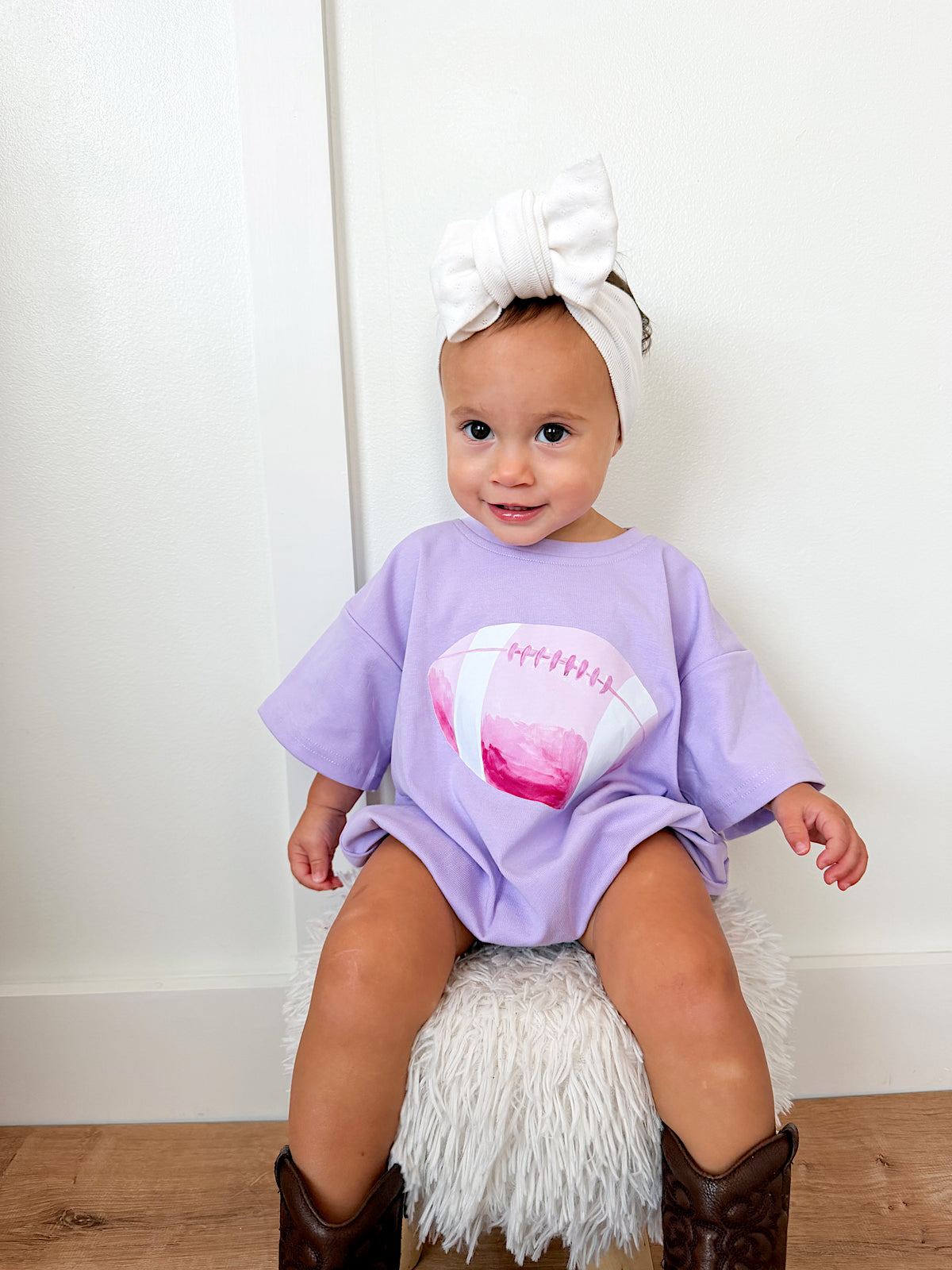 Pink Football Oversized Tee or T-Shirt Romper - More Colors