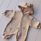 Printed Zip Hooded Jumpsuit