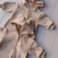 Printed Zip Hooded Jumpsuit