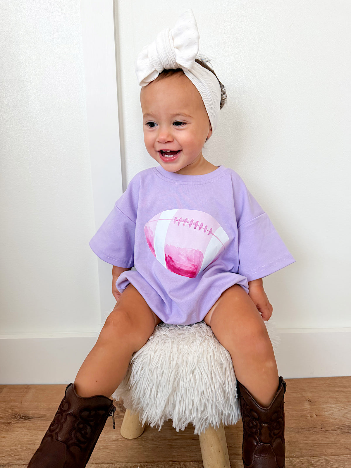 Pink Football Oversized Tee or T-Shirt Romper - More Colors