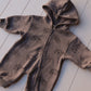 Printed Zip Hooded Jumpsuit