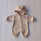 Printed Zip Hooded Jumpsuit