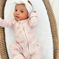 Blushing Bows Ribbed Bamboo Zippy Pajamas