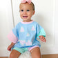 Gingham Jack o'Lantern Colorblock Tee & Bamboo Shorts Set