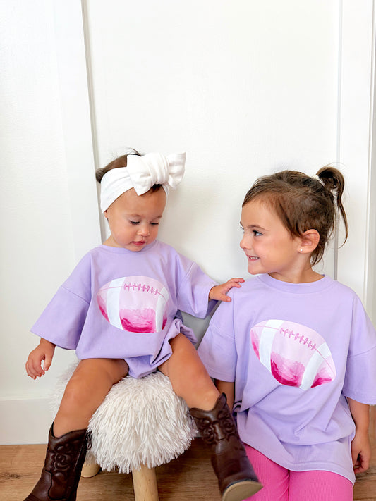 Pink Football Oversized Tee or T-Shirt Romper - More Colors