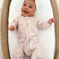 Blushing Bows Ribbed Bamboo Zippy Pajamas