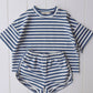 Euro Stripe Short Set