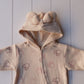 Printed Zip Hooded Jumpsuit