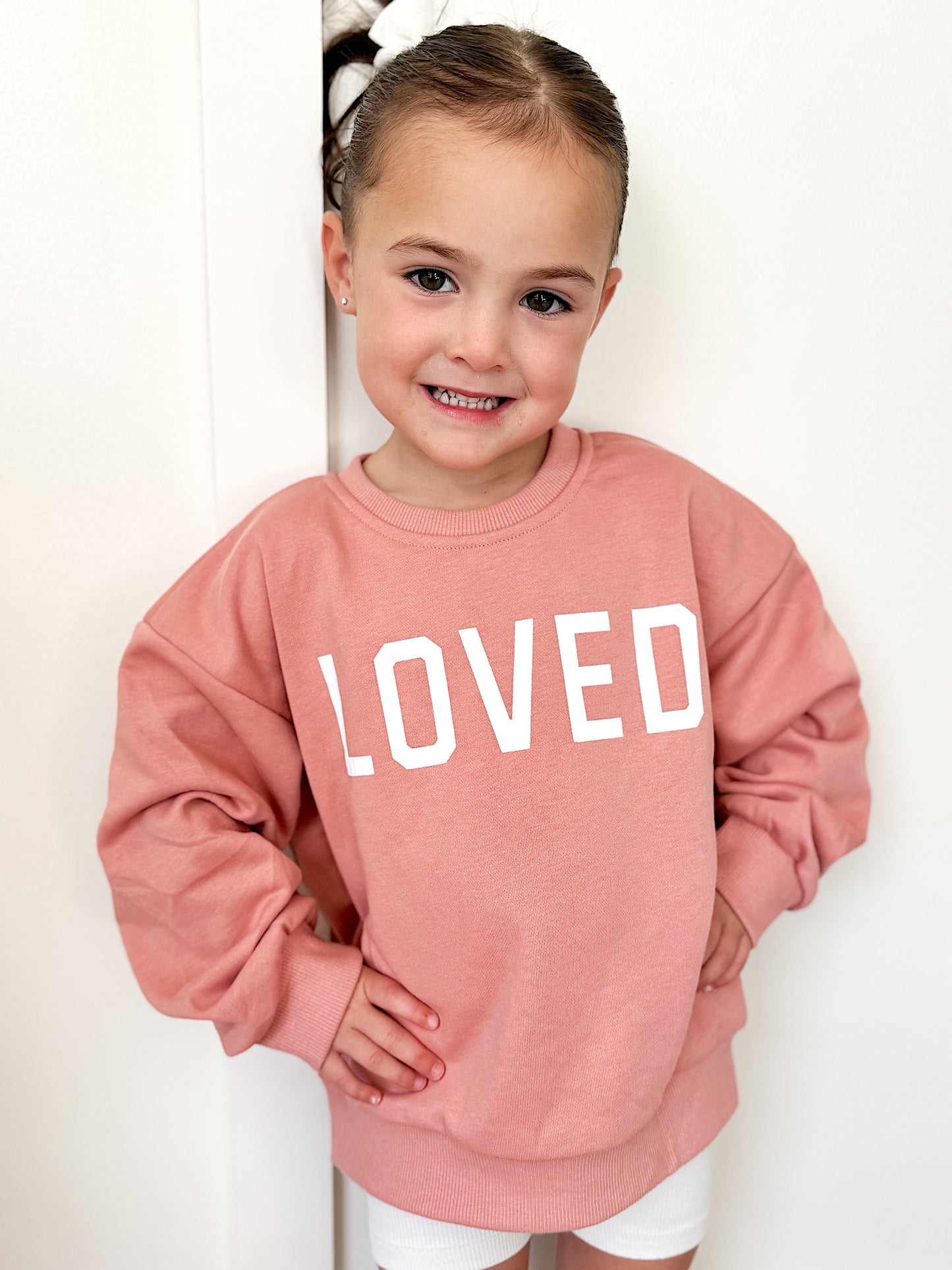Loved Crewneck Sweatshirt - Red or Pink