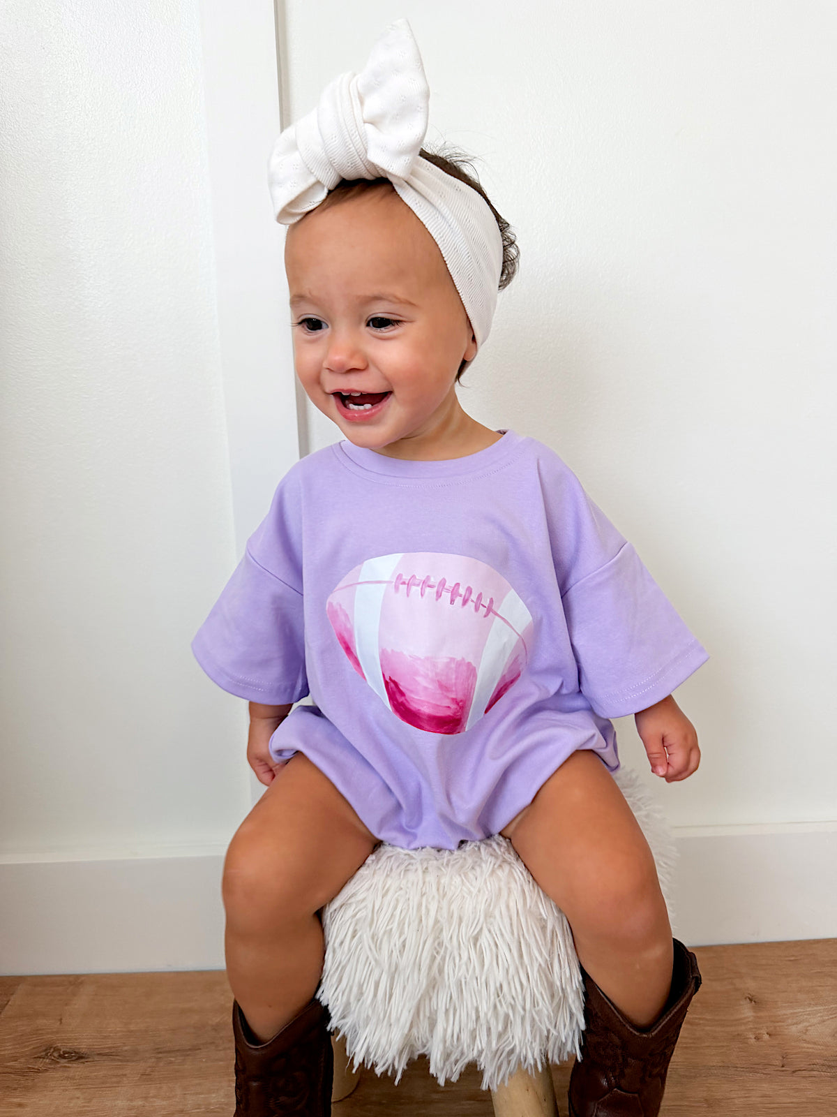 Pink Football Oversized Tee or T-Shirt Romper - More Colors
