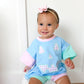 Gingham Jack o'Lantern Colorblock Tee & Bamboo Shorts Set