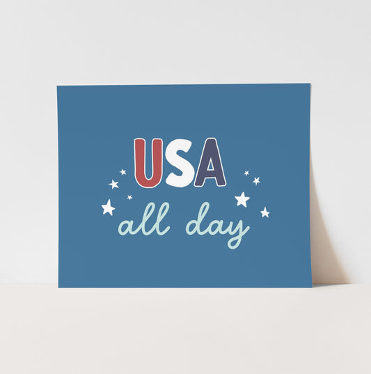 USA All Day Art Print