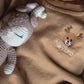 Custom Embroidered Christmas Sweatshirt or Romper - Camel