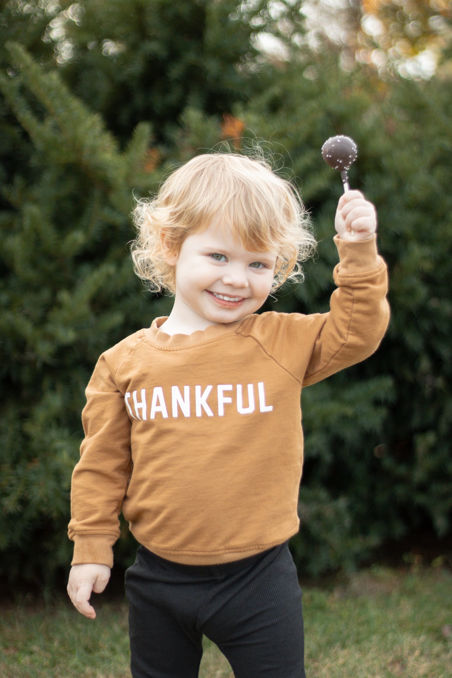 Thankful Sweatshirt mit Rundhalsausschnitt aus Bio-Baumwolle