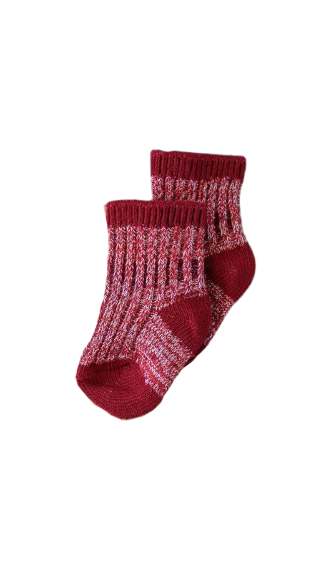 Chunky Knit Socks: Red
