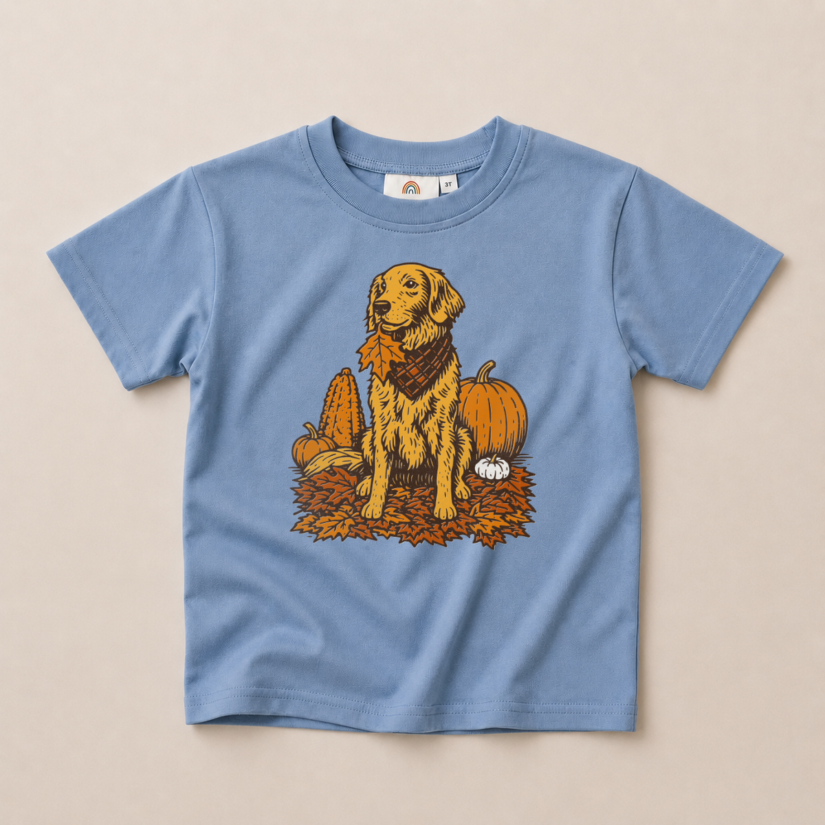 Fall Golden Retriever Oversized Tee or T-Shirt Romper - more colors