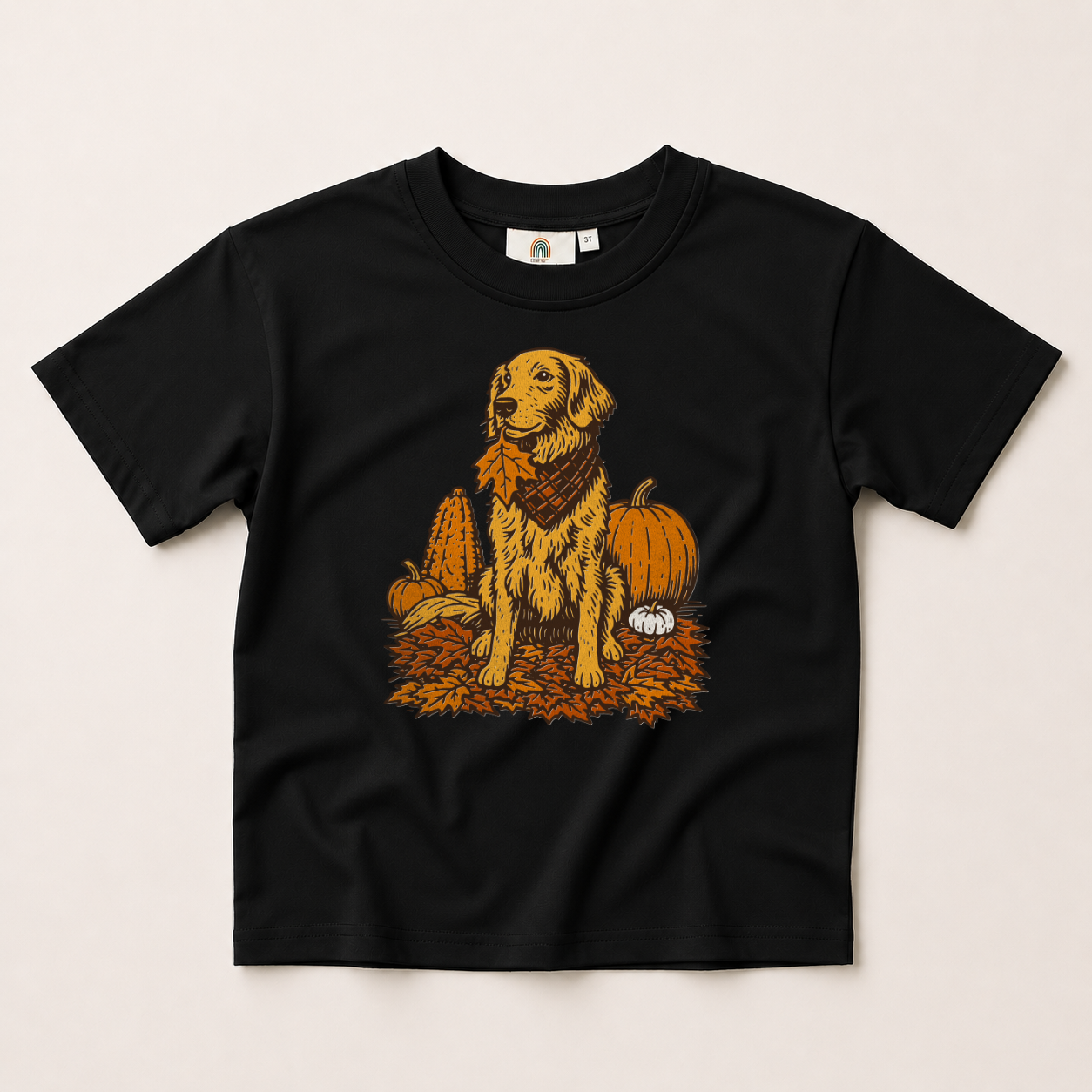 Fall Golden Retriever Oversized Tee or T-Shirt Romper - more colors