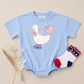 4th of July Goose Boots Tee or Bubble Romper