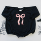 Pink Ghost Bow Graphic Sweatshirt, Tee or Bubble Romper