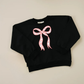 Pink Ghost Bow Graphic Sweatshirt, Tee or Bubble Romper