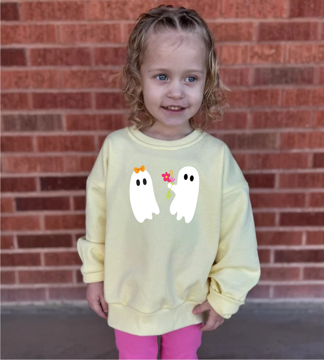 Be My Boo Crewneck Sweatshirt - Butter Yellow