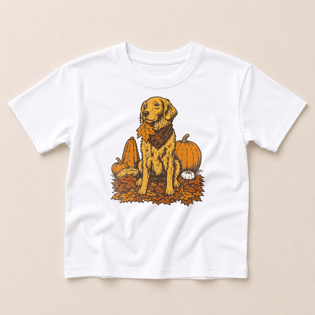 Fall Golden Retriever Oversized Tee or T-Shirt Romper - more colors